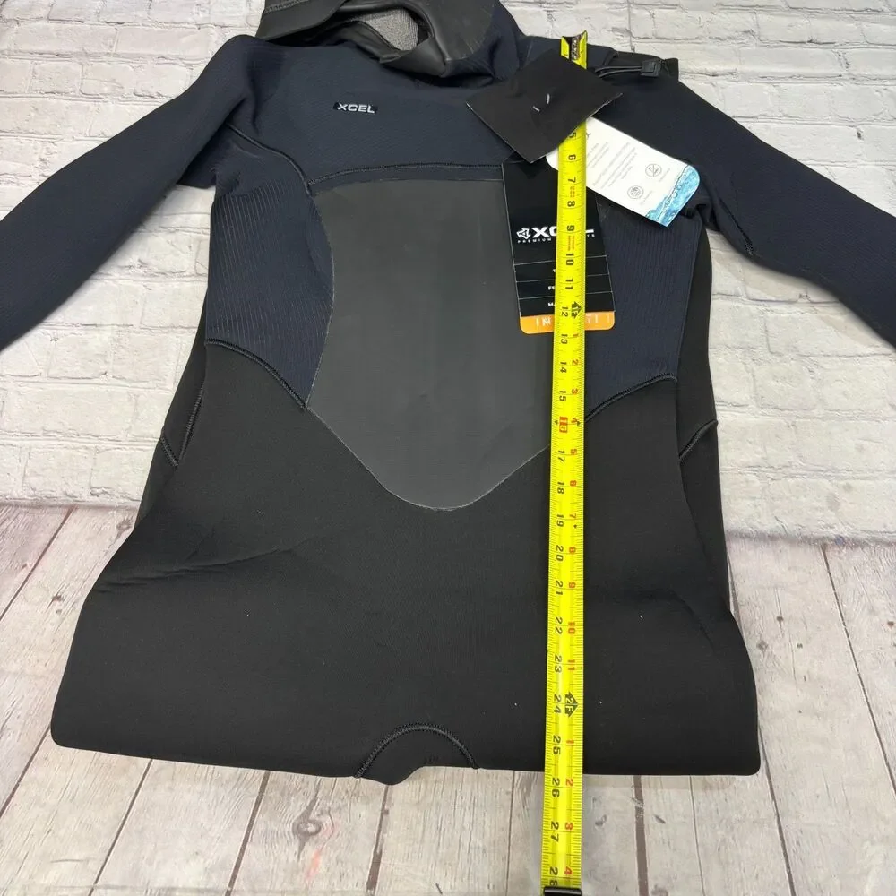 NWT Xcel Infiniti Women 5/4mm Hooded Wetsuit Chest Zip Size 10S WR54ZH20 D120 -2